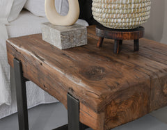 Bruno Reclaimed Wood 30" End Table