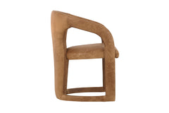 Lindsay Brown Leather Dining Chair