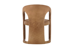 Lindsay Brown Leather Dining Chair
