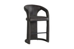 Lindsay Counter Stool Charcoal Leather