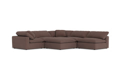 Westover 6pc Sectonal Sofa W/ Ottoman :: Leg Finish: Espresso