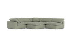 Westover 6pc Sectonal Sofa W/ Ottoman :: Leg Finish: Espresso