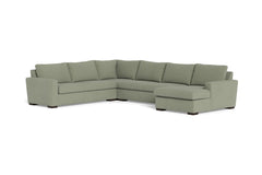 Maverick 4pc Sectional Sofa :: Leg Finish: Espresso / Configuration:RAF - Chaise on the Right