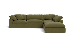 Westover 5pc Sectional Sofa W/ Ottoman :: Leg Finish: Espresso