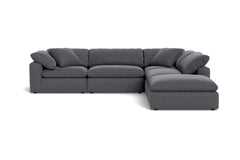 Westover 5pc Sectional Sofa W/ Ottoman :: Leg Finish: Espresso
