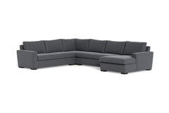 Maverick 4pc Sectional Sofa :: Leg Finish: Espresso / Configuration:RAF - Chaise on the Right
