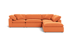 Westover 5pc Sectional Sofa W/ Ottoman :: Leg Finish: Espresso