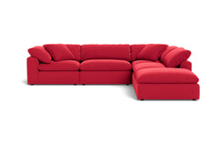 Westover 5pc Sectional Sofa W/ Ottoman :: Leg Finish: Espresso