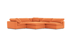 Westover 6pc Sectonal Sofa W/ Ottoman :: Leg Finish: Espresso