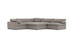 Westover 6pc Sectonal Sofa W/ Ottoman :: Leg Finish: Espresso
