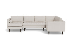 Sadie 4pc Sectional Sofa :: Leg Finish: Espresso / Configuration: LAF - Chaise on the Left
