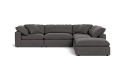 Westover 5pc Sectional Sofa W/ Ottoman :: Leg Finish: Espresso