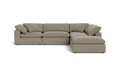 Westover 5pc Sectional Sofa W/ Ottoman :: Leg Finish: Espresso
