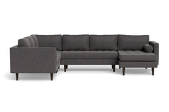 Sadie 4pc Sectional Sofa :: Leg Finish: Espresso / Configuration: RAF - Chaise on the Right