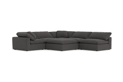 Westover 6pc Sectonal Sofa W/ Ottoman :: Leg Finish: Espresso