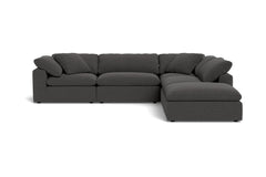 Westover 5pc Sectional Sofa W/ Ottoman :: Leg Finish: Espresso