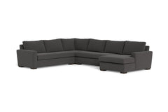 Maverick 4pc Sectional Sofa :: Leg Finish: Espresso / Configuration:RAF - Chaise on the Right