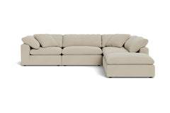 Westover 5pc Sectional Sofa W/ Ottoman :: Leg Finish: Espresso