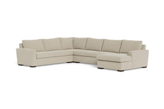 Maverick 4pc Sectional Sofa :: Leg Finish: Espresso / Configuration: RAF - Chaise on the Right