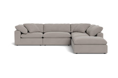 Westover 5pc Sectional Sofa W/ Ottoman :: Leg Finish: Espresso