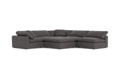 Westover 6pc Sectonal Sofa W/ Ottoman :: Leg Finish: Espresso