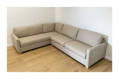 Custom Tuxedo 2pc Sectional Sofa LAF in CREAM