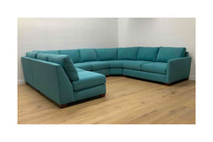 Custom Tuxedo 5pc Sectional Sofa in SEAFOAM