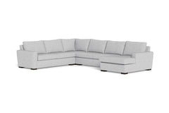 Maverick 4pc Sectional Sofa :: Leg Finish: Espresso / Configuration:RAF - Chaise on the Right