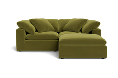 Westover 3pc Sectional Sofa W/ Ottoman :: Leg Finish: Espresso