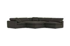 Westover 6pc Sectonal Sofa W/ Ottoman :: Leg Finish: Espresso