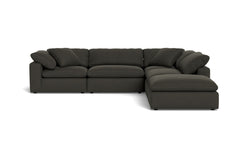 Westover 5pc Sectional Sofa W/ Ottoman :: Leg Finish: Espresso