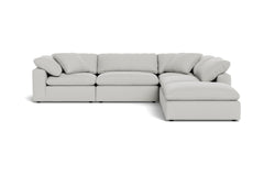Westover 5pc Sectional Sofa W/ Ottoman :: Leg Finish: Espresso
