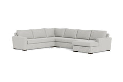 Maverick 4pc Sectional Sofa :: Leg Finish: Espresso / Configuration:RAF - Chaise on the Right