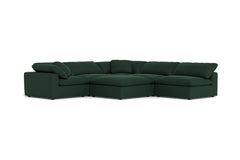 Westover 6pc Sectonal Sofa W/ Ottoman :: Leg Finish: Espresso