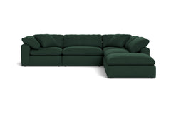 Westover 5pc Sectional Sofa W/ Ottoman :: Leg Finish: Espresso