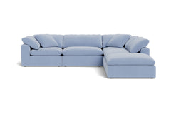 Westover 5pc Sectional Sofa W/ Ottoman :: Leg Finish: Espresso