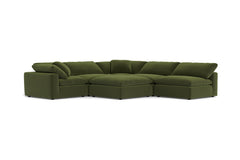 Westover 6pc Sectonal Sofa W/ Ottoman :: Leg Finish: Espresso