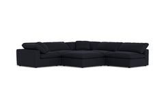 Westover 6pc Sectonal Sofa W/ Ottoman :: Leg Finish: Espresso