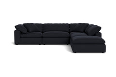 Westover 5pc Sectional Sofa W/ Ottoman :: Leg Finish: Espresso