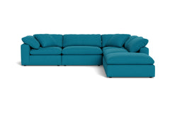 Westover 5pc Sectional Sofa W/ Ottoman :: Leg Finish: Espresso