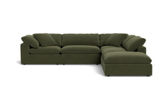 Westover 5pc Sectional Sofa W/ Ottoman :: Leg Finish: Espresso