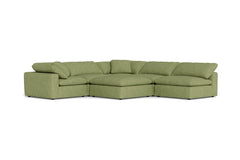 Westover 6pc Sectonal Sofa W/ Ottoman :: Leg Finish: Espresso