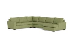 Maverick 4pc Sectional Sofa :: Leg Finish: Espresso / Configuration:RAF - Chaise on the Right