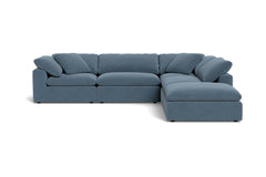 Westover 5pc Sectional Sofa W/ Ottoman :: Leg Finish: Espresso