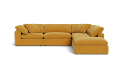 Westover 5pc Sectional Sofa W/ Ottoman :: Leg Finish: Espresso