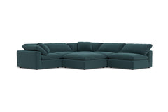 Westover 6pc Sectonal Sofa W/ Ottoman :: Leg Finish: Espresso