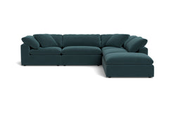 Westover 5pc Sectional Sofa W/ Ottoman :: Leg Finish: Espresso