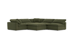 Westover 6pc Sectonal Sofa W/ Ottoman :: Leg Finish: Espresso