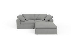 Westover 3pc Sectional Sofa W/ Ottoman :: Leg Finish: Espresso