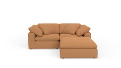Westover 3pc Sectional Sofa W/ Ottoman :: Leg Finish: Espresso